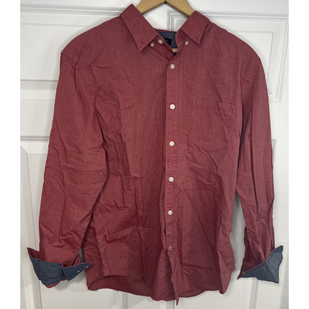 Banana Republic Shirt Men M Flip Cuff Salmon Camden Fit Custom 078 Wash Preppy